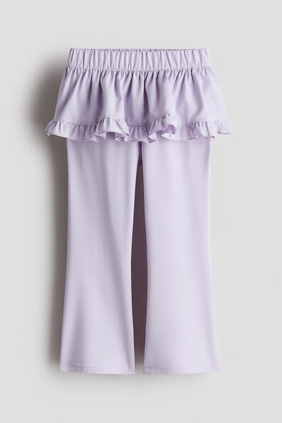 Flared layered trousers