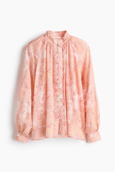 Oversized lyocell blouse