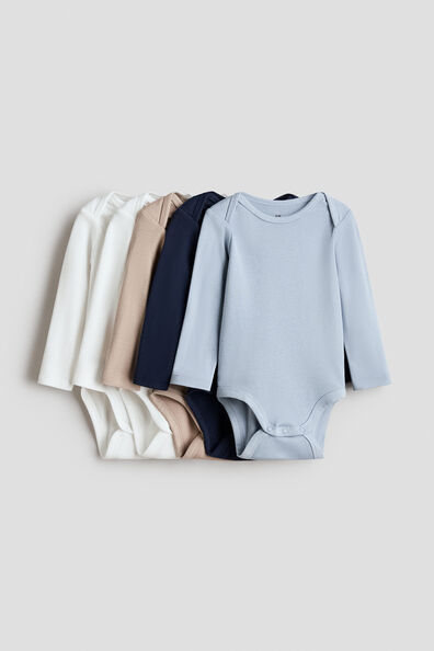 5-pack long-sleeved bodysuits
