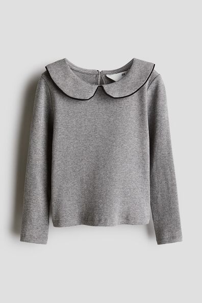 Collared jersey top