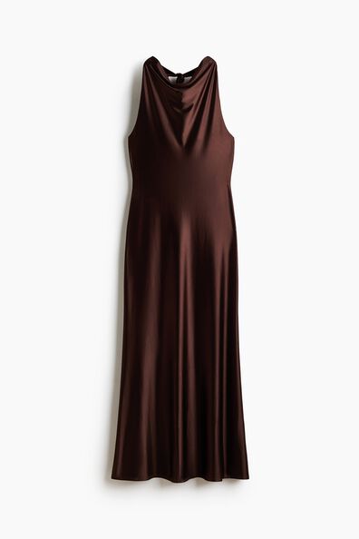 Cowl-neck maxi dress