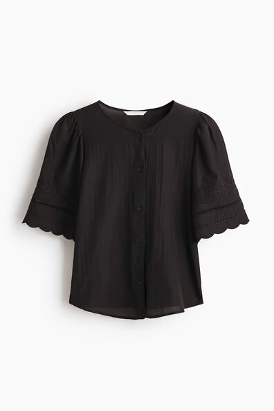 Puff-sleeved blouse