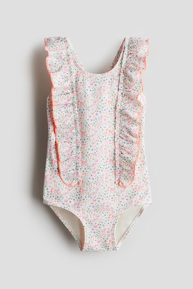 Flounce-trimmed swimsuit