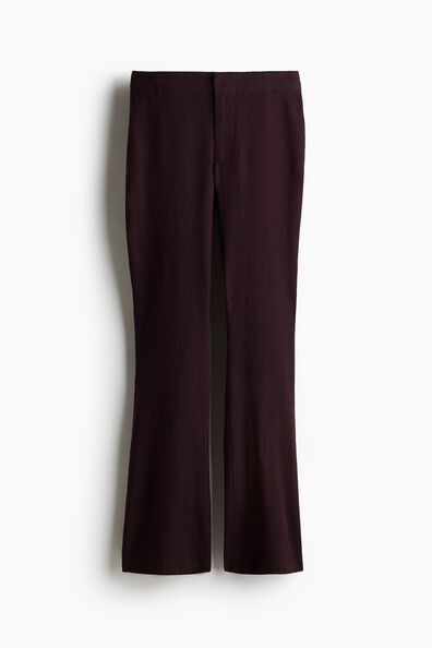 Linen-blend tailored trousers