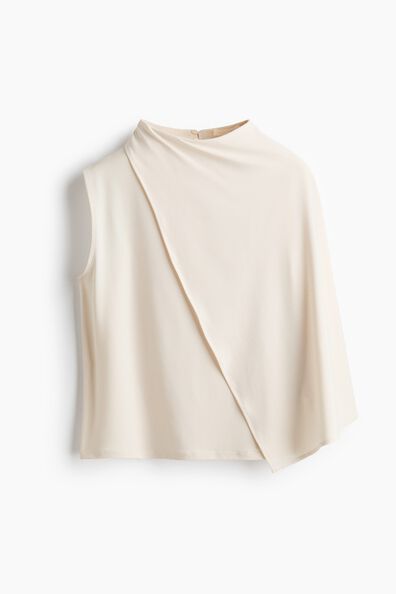 Cape-detail crêpe top