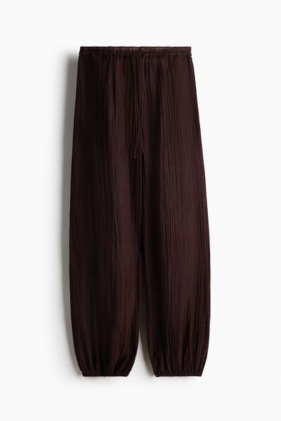 Balloon drawstring trousers