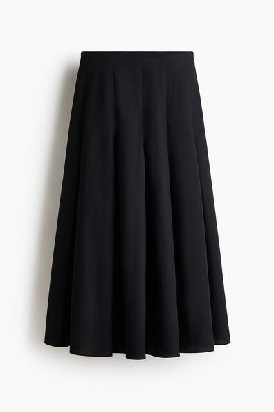Circular poplin skirt