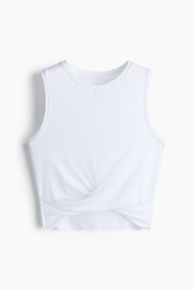 Twist-detail Pilates top