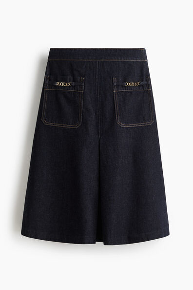 Denim midi skirt