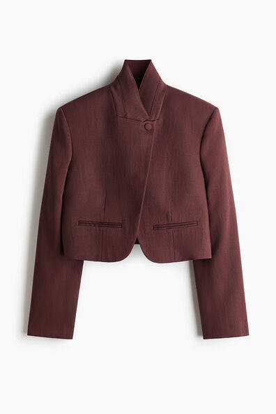 Viscose-blend twill blazer