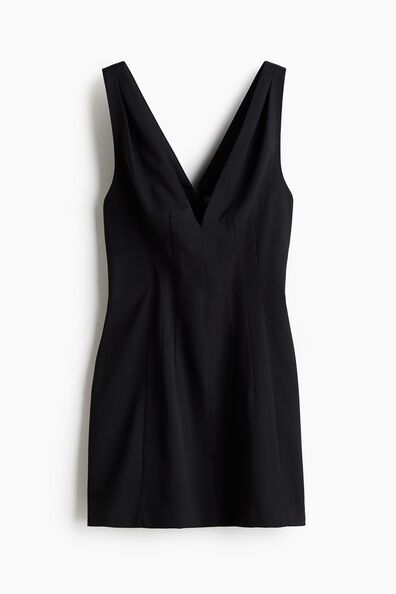 V-neck waisted dress