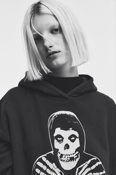 Oversized motif-detail hoodie