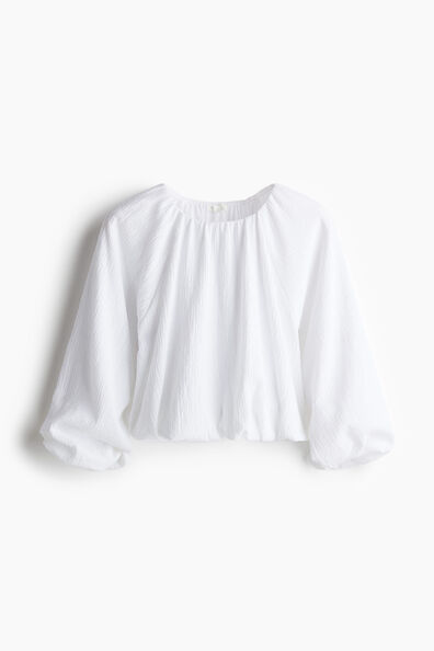 Balloon-sleeved top