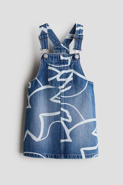 Denim dungaree dress