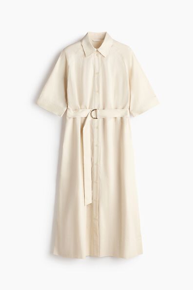 Cotton poplin shirt dress