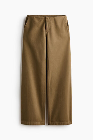Wide denim trousers