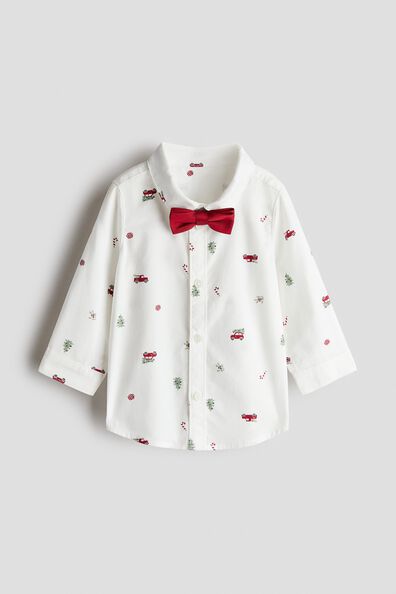 2-piece shirt and bow set