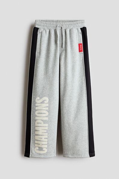 Printed brushed-inside joggers