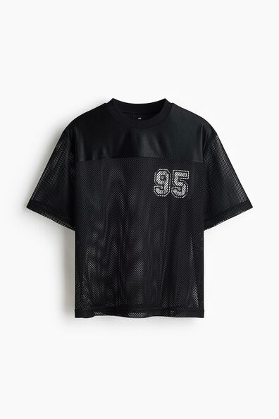 Loose Fit Printed mesh T-shirt