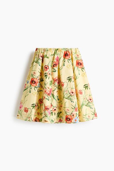 Circular poplin skirt