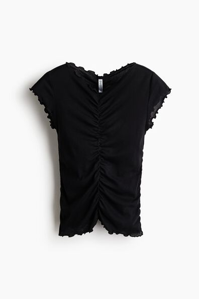 Draped cotton top