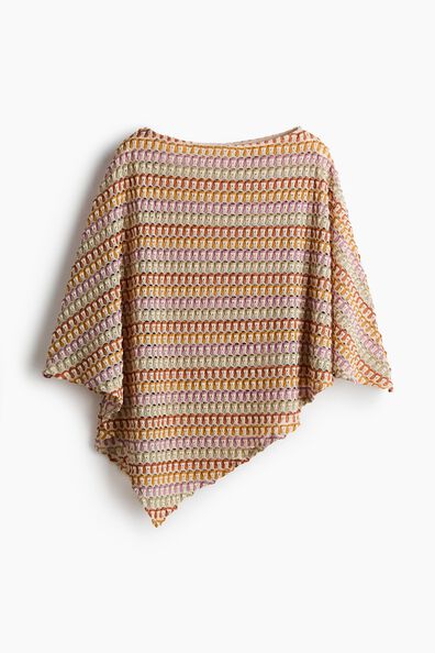Crochet-look cape top