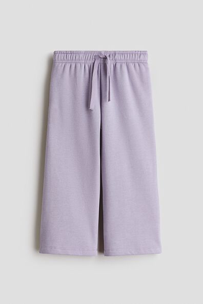 Wide-leg brushed-inside joggers