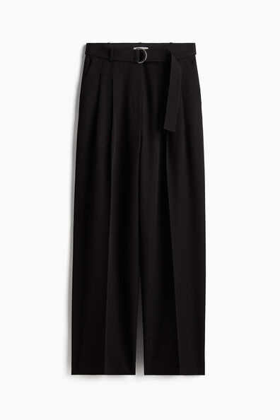 Wide belted trousers