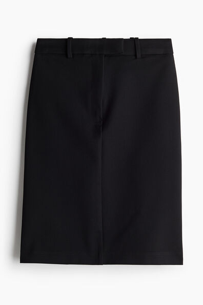 Knee-length pencil skirt