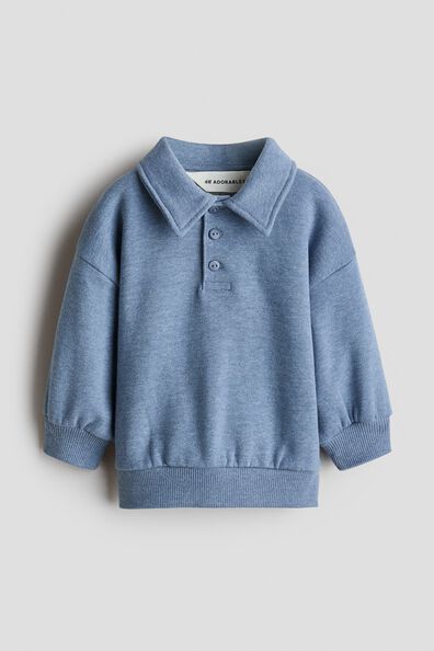 Cotton polo sweatshirt