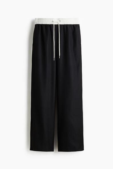 Wide drawstring trousers