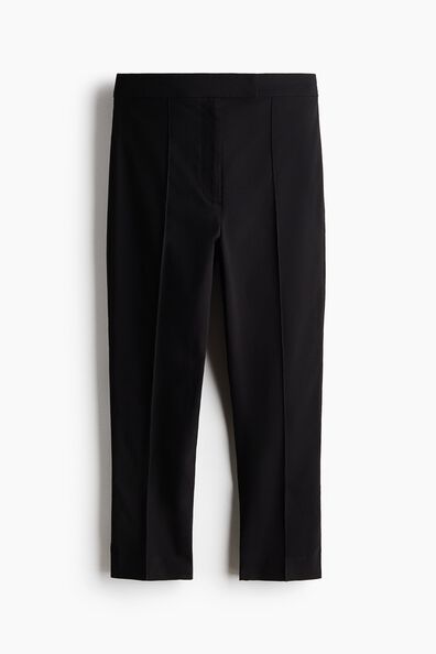 Crease-leg capri trousers