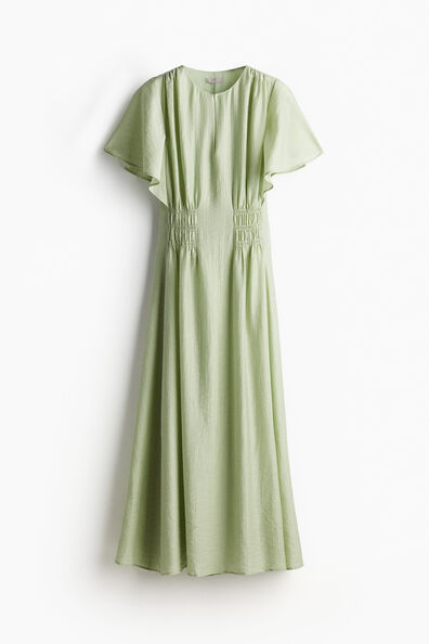 Long smock-waisted dress
