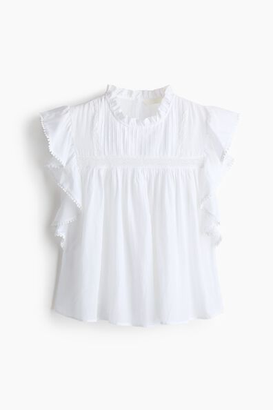 Frill-trimmed blouse