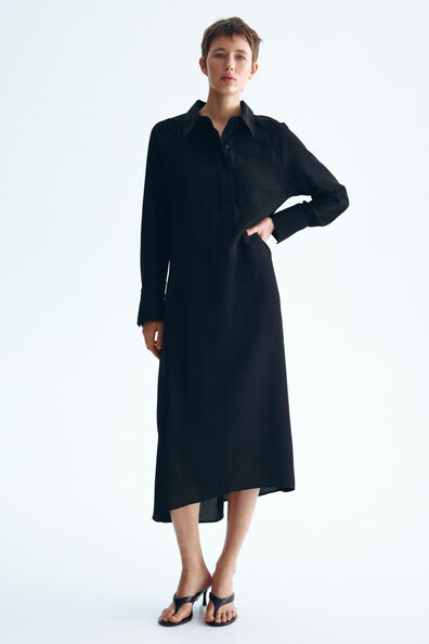 h&m long t shirt dress Women's Black/striped Long T-Shirt Dress