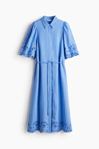Broderie anglaise shirt dress