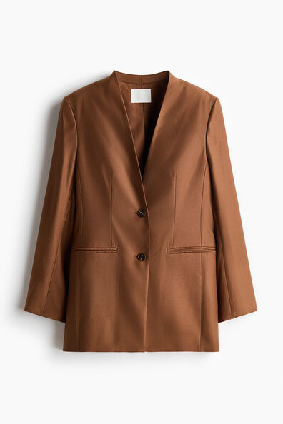 Lapelless blazer