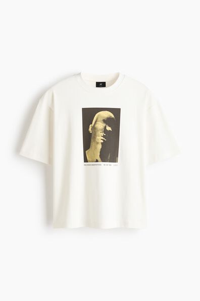 Relaxed Fit Boxy printed cotton T-shirt