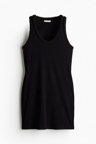 Braided-detail dress