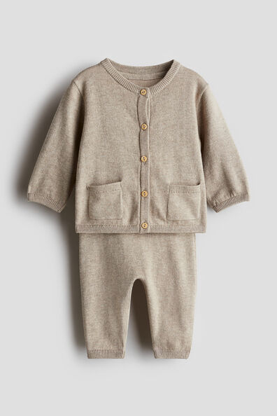 2-piece fine-knit cotton set