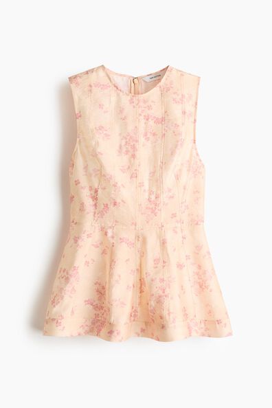 Sleeveless peplum top