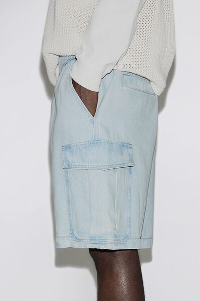 Loose Denim cargo shorts
