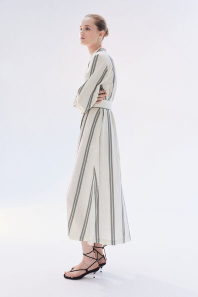 Belted shirt dress