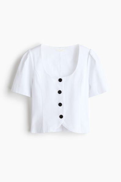 Scoop-neck blouse