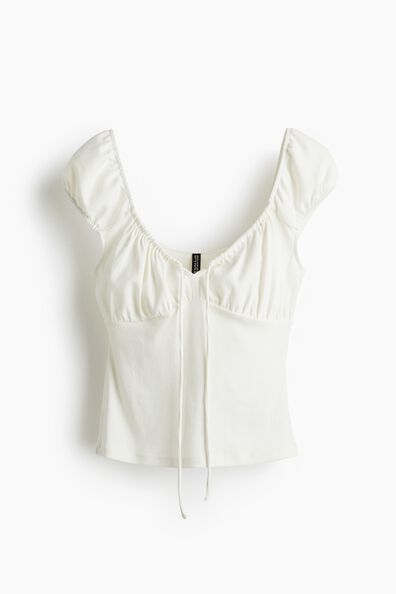Drawstring-detail top