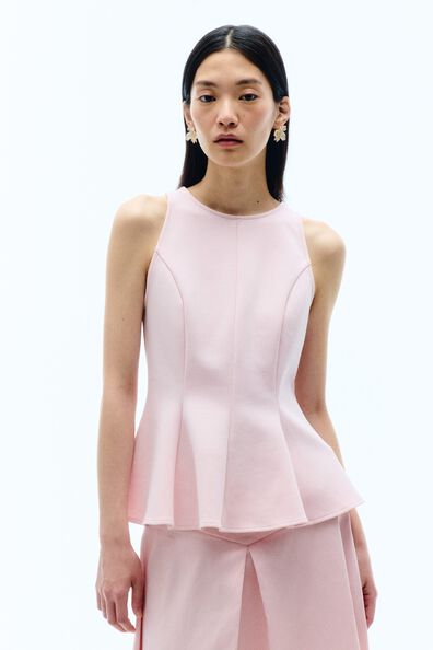 Sleeveless peplum top