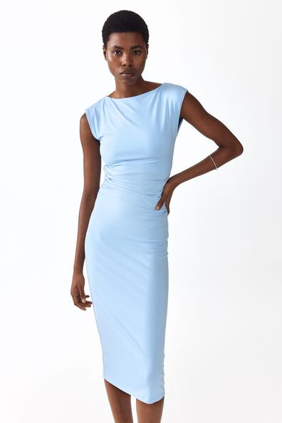 princess polly baby blue dress Nuoflexx by Westside Dark Brown Cotton-Blend Bodycon Dress