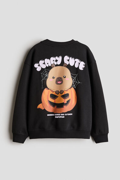 Printed brushed-inside sweatshirt