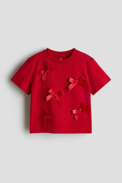 Bow-detail cotton T-shirt