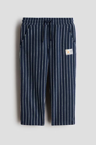 Textured jersey drawstring trousers